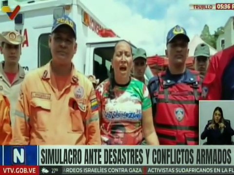 Trujillo | Habitantes del municipio Pampanito participan en el Simulacro Nacional de Protección Civil