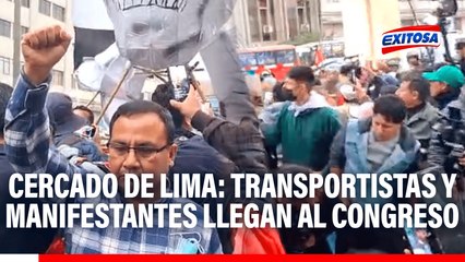 Manifestación de transportistas y 'Generación Z' llega hasta la avenida Abancay