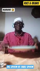 Competition Spoon 🤣🤣🤣 Combo Meal_ Rice And Beans #food