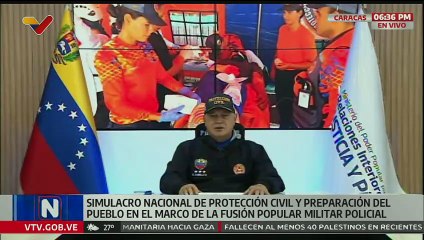 Vpdte. Sectorial Diosdado Cabello ofrece balance del Simulacro Nacional de Protección Civil