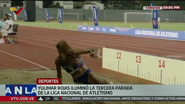Yulimar Rojas registró salto de 14.38 en la III Parada de la Liga Nacional de Atletismo