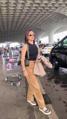 bhumi pednekar seen flying out from mumbai airport