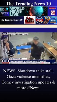 NEWS: Shutdown talks stall, Gaza violence intensifies, Comey investigation updates & more #News