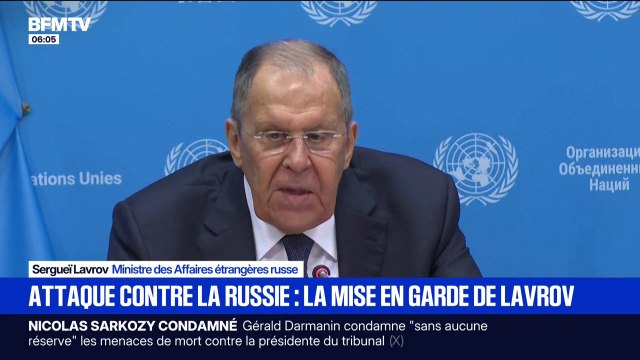 Survol de drones: Sergueï Lavrov se défend et assure que toute attaque contre la Russie entraînerait une réponse résolue
