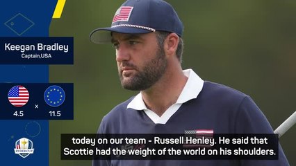 Bradley leaps to defence of Scheffler after he goes 0 for 4