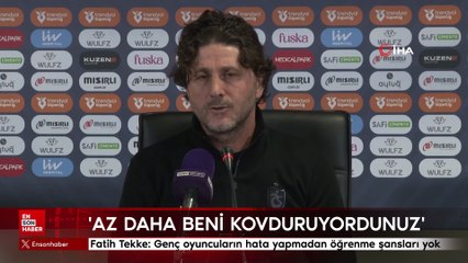 Fatih Tekke: Genç oyuncuların hata yapmadan öğrenme şansları yok