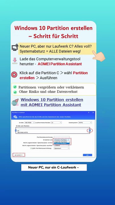 👉Windows 10 Partition erstellen – So einfach geht’s!⚡
