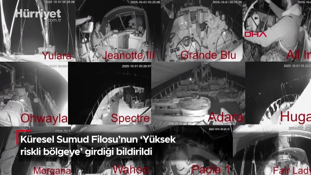 Küresel Sumud Filosu'nun 'Yüksek riskli bölgeye' girdiği bildirildi