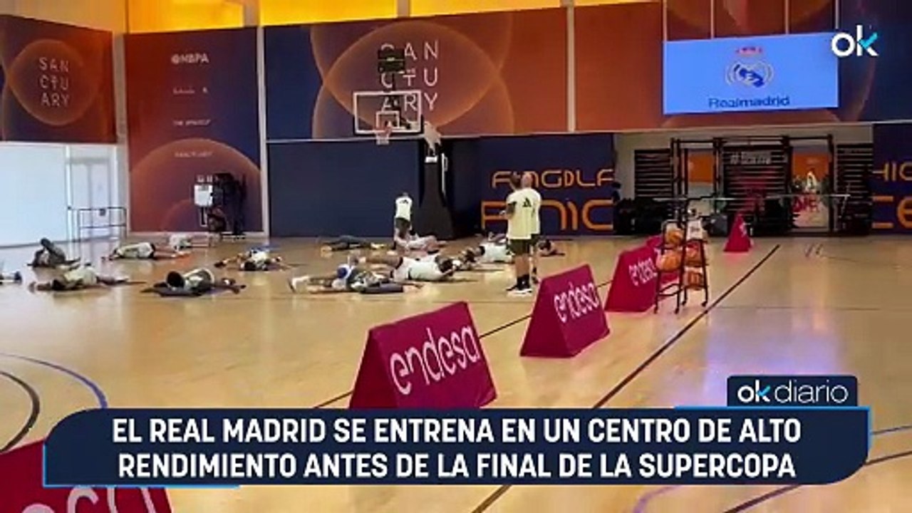 El Real Madrid se entrena en un centro de alto rendimiento antes de la final de la Supercopa
