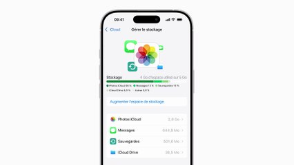 iCloud sur iPhone - Mettre à niveau et gérer le stockage