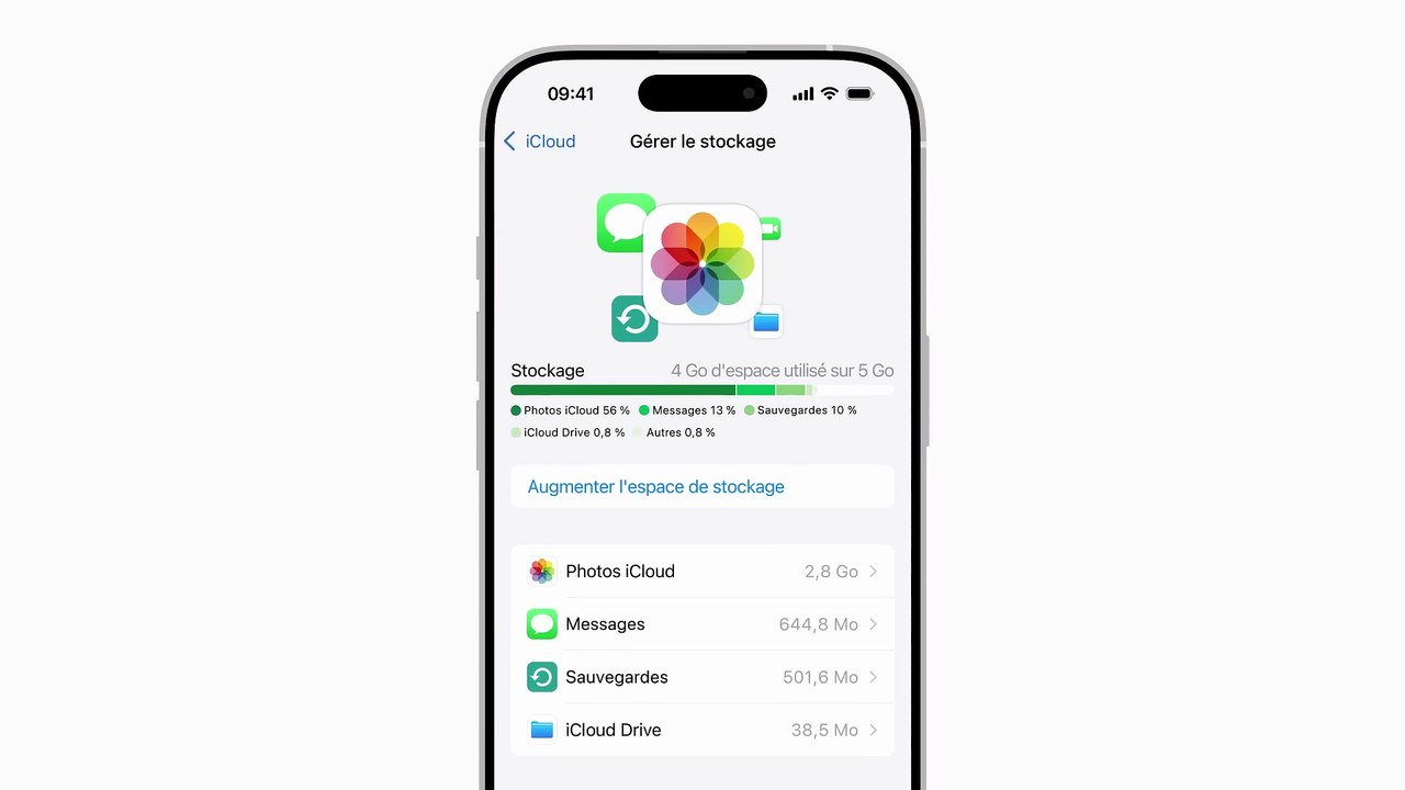 iCloud sur iPhone - Mettre à niveau et gérer le stockage
