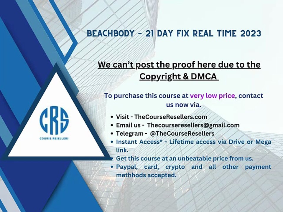 Thecourseresellers.com — Beachbody — 21 Day Fix Real Time 2023