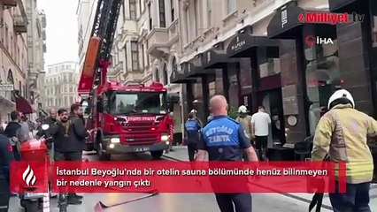 Beyoğlu’nda otelde yangın! Ekipler müdahaleye başladı