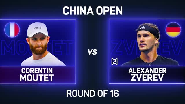 Zverev battles past Moutet to book spot in Beijing quarters