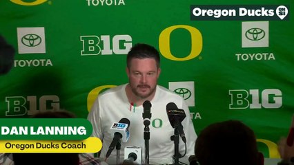 Oregon Ducks Coach Dan Lanning discusses the Ducks making plays in their win against Penn state