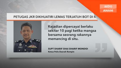 Petugas JKR dikhuatiri lemas terjatuh bot di Rompin