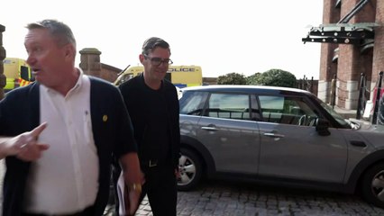 Andy Burnham arrives at Labour Party Conference