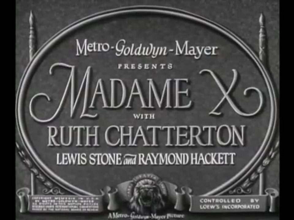 Madame X (MGM, 1929)