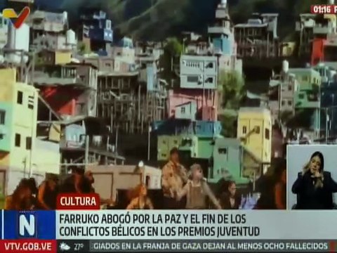 Farruko abogó por la paz y el cese de los conflictos bélicos en Premios Juventud 2025