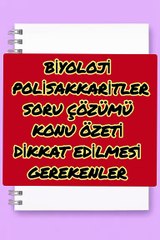 Tyt biyoloji POLİSAKKARİTLER konu özeti soru çözümleri dikkat edilmesi gerekenler