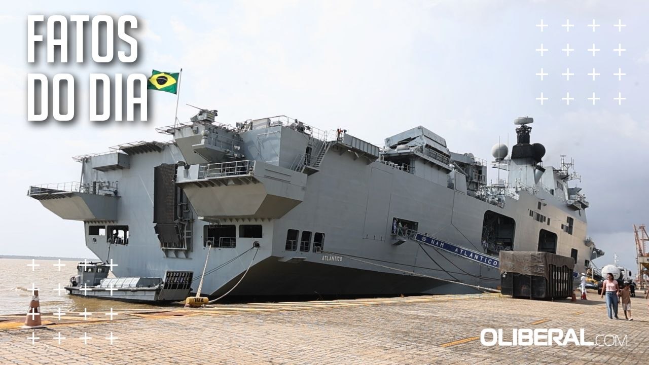 Maior navio de guerra da América Latina atrai belenenses em visitação gratuita no Porto de Belém