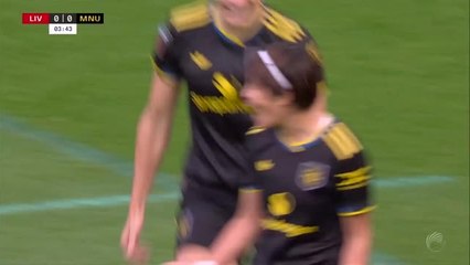 Manchester United - Miyazawa frappe fort et surprend Liverpool dès l’entame