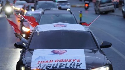 Beyoğlu'nda İnan Güney'e destek konvoyu oluşturuldu