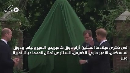 الأميران هاري وويليام يزيحان الستار عن تمثال لوالدتهما الأميرة ديانا بـ كنزنغتون