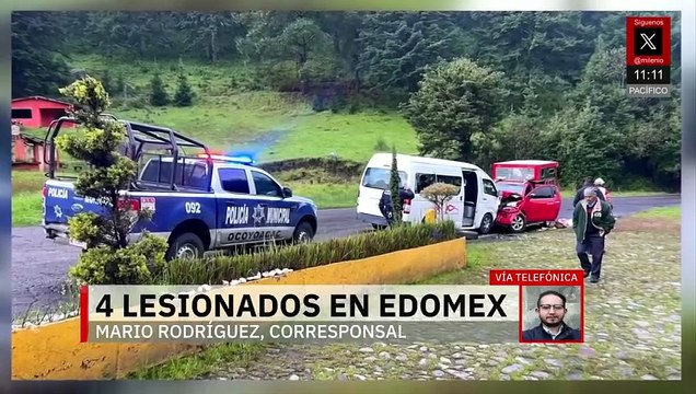 Edomex: Accidente entre un automóvil y una combi deja a 4 personas lesionadas