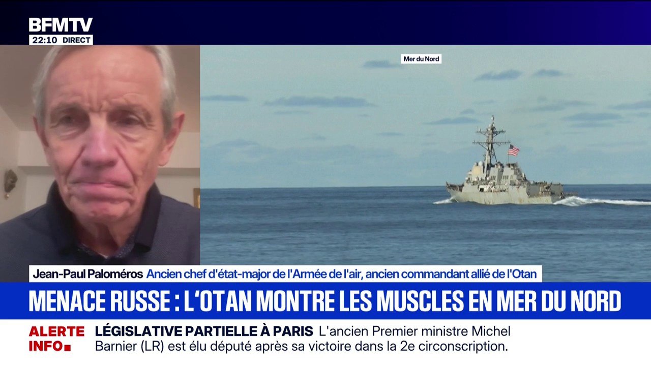 L'exercice militaire en mer du Nord permet à l'Otan de "montrer sa détermination, sa crédibilité militaire", affirme Jean-Paul Paloméros, ancien chef d'État-major de l'Armée de l'air