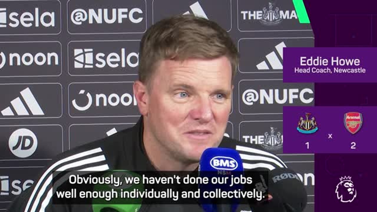 'A killer blow' - Howe disappointed after late defeat to Arsenal