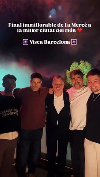 Jaume Collboni disfruta del piromusical de La Mercè