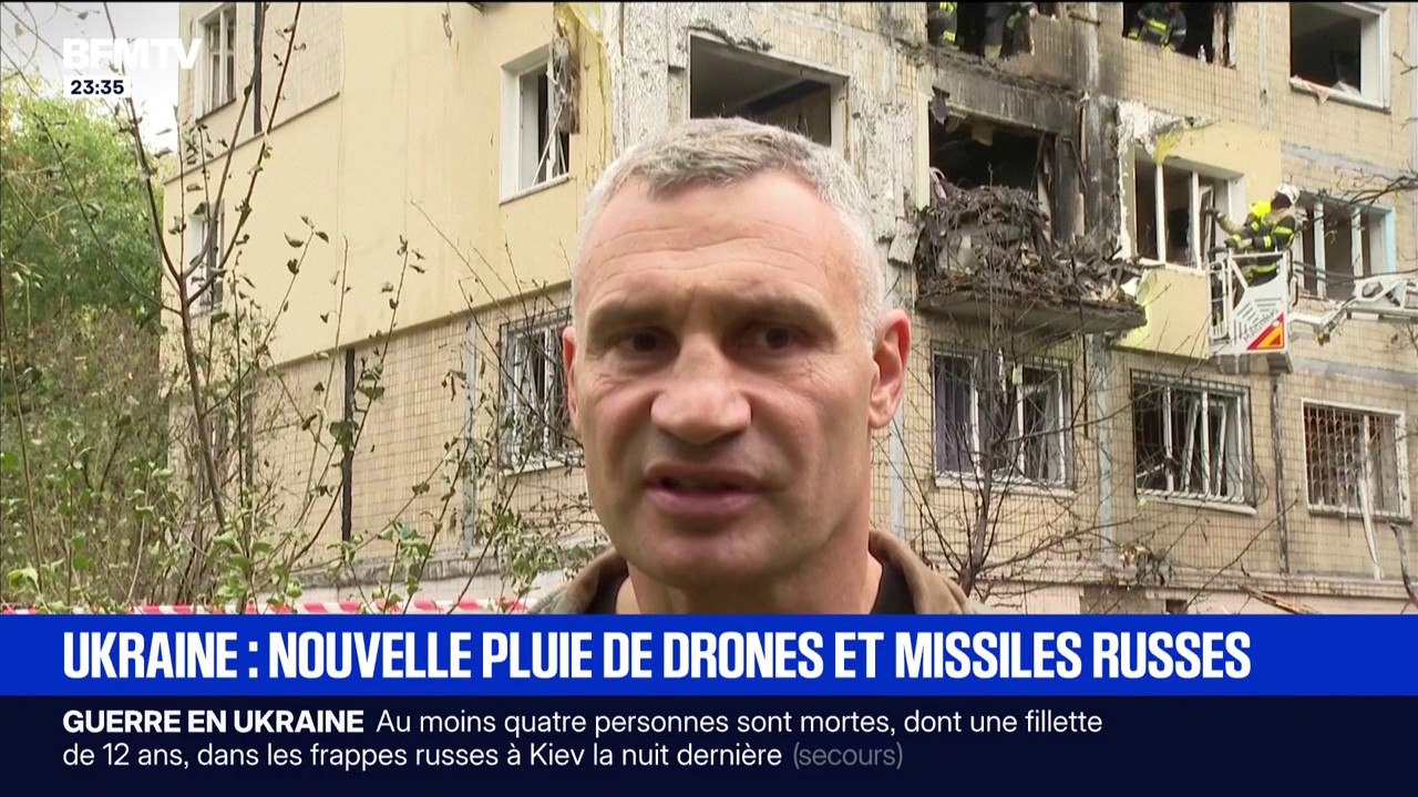 Attaque russe "massive": "C'est un exemple supplémentaire du génocide perpétré par la Fédération de Russie contre l'Ukraine", déclare Vitali Klitschko, maire de Kiev