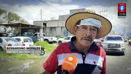 Fuertes lluvias dejan bajo el agua a San Pedro Tultepec, Edomex