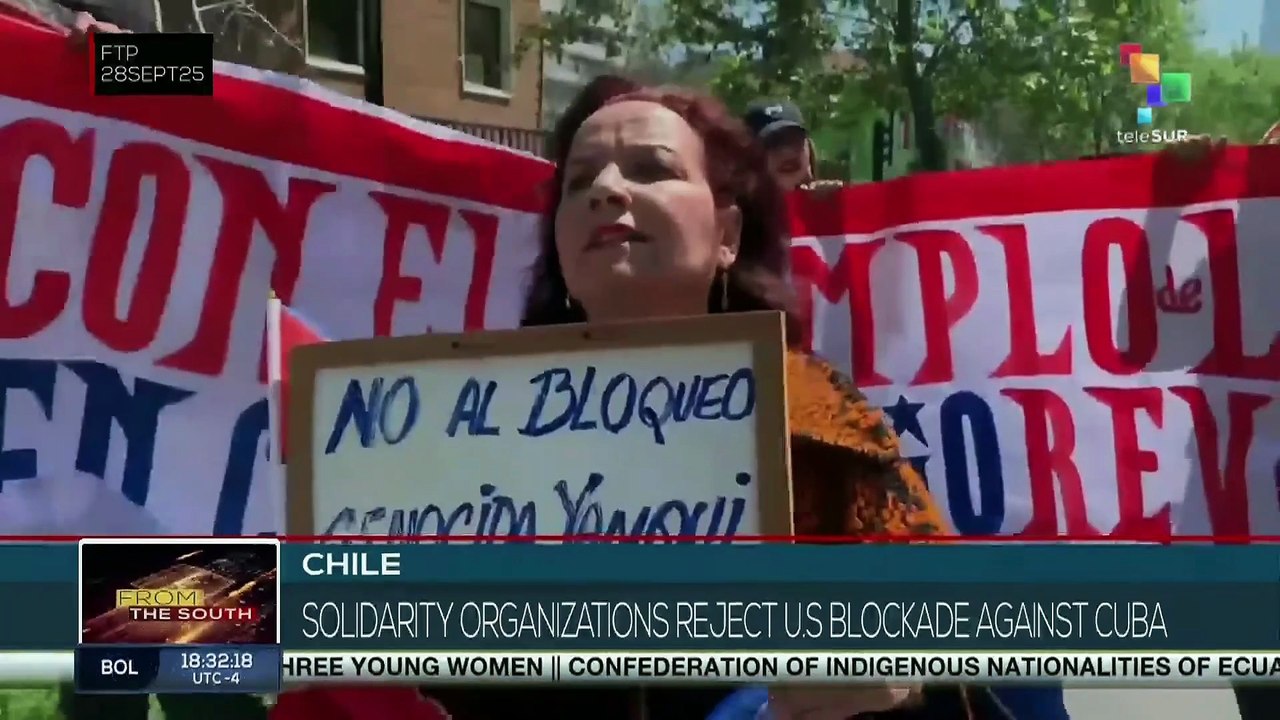 Chile | Solidarity organizations reject U.S. blockade against Cuba