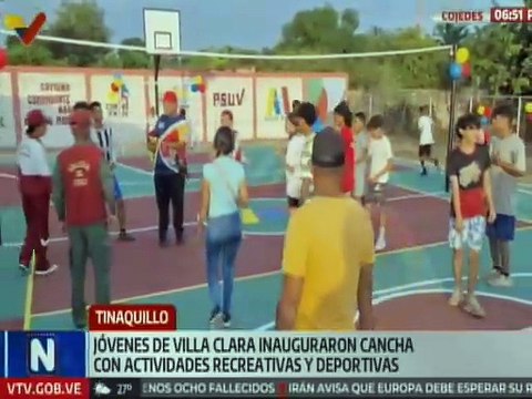 Cojedes | Juventud de Villa Clara inaugura cancha deportiva a través de la Consulta Popular