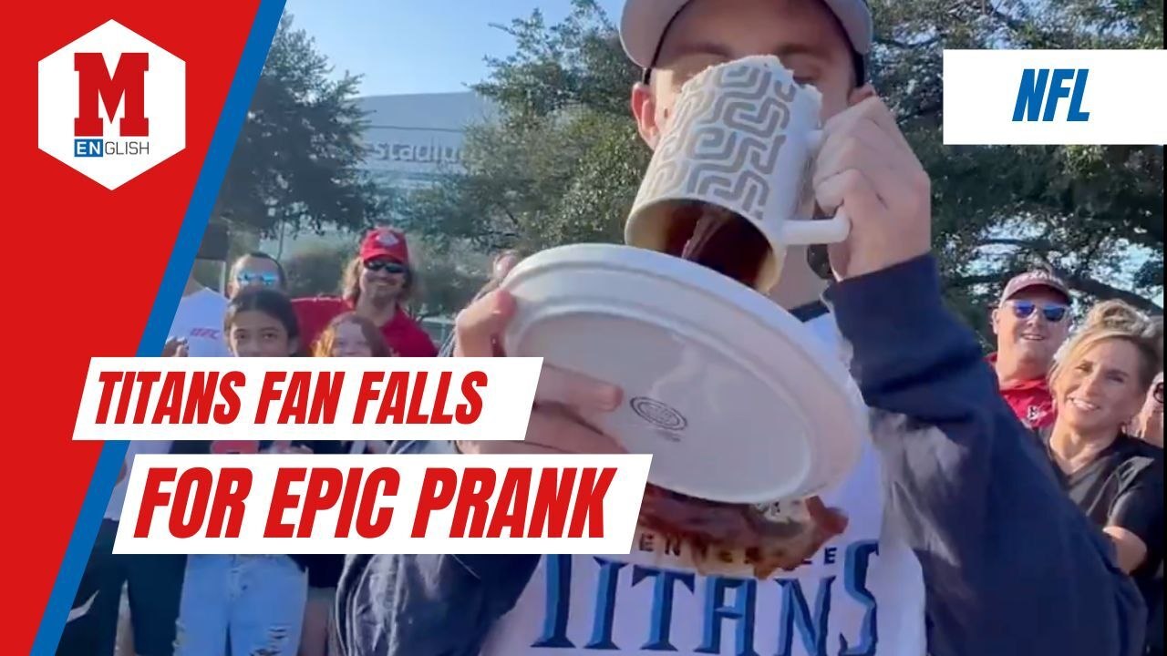 Titans fan falls for epic prank made by Houston Texans mascot Toro