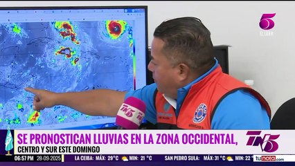 Se pronostican lluvias en la zona occidental, centro y sur este domingo