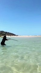 Рыбалка на крупную рыбу с копьем