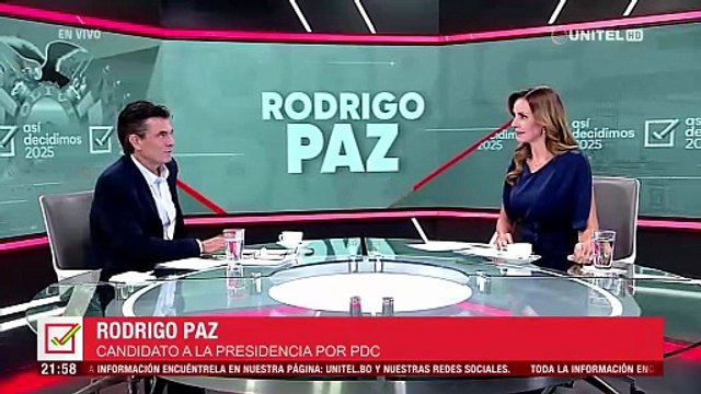 Rodrigo Paz: “Yo no voy a ir a una reelección si soy presidente”