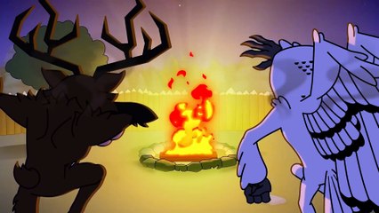 The DEER MONSTER Builds His FIRST BASE_ (Cartoon Animation)