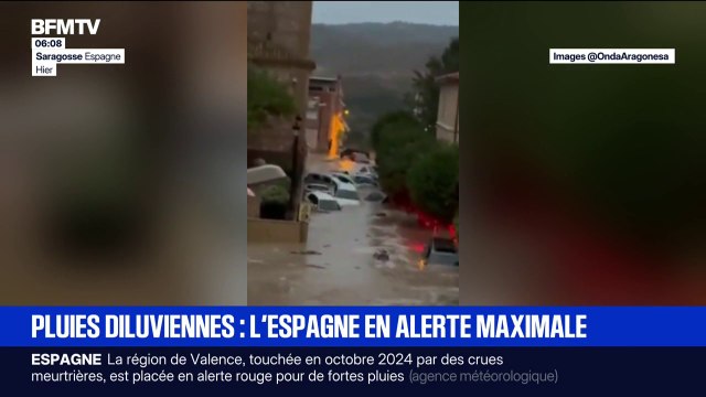 L'Espagne en alerte maximale aux pluies diluviennes