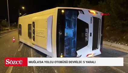 Muğla’da yolcu otobüsü devrildi: 5 yaralı