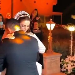 درة تبكي على رقصة "سلو" في حفل زفافها وزوجها يخفف عنها