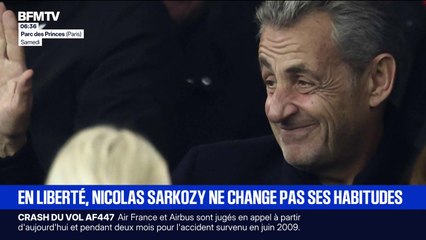 Présent au Parc des Princes pour encourager le PSG, Nicolas Sarkozy ne veut pas changer ses habitudes avant son incarcération