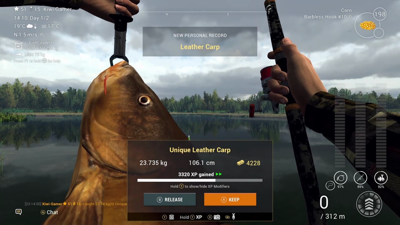 Fishing Planet Willow Lake Cave Lake Unique Leather Carp (PC)