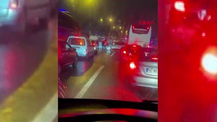 TEM'de 17 araç zincirleme kazaya karıştı