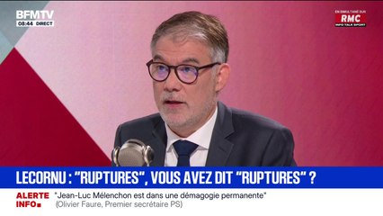 Les Républicains "sont plus nombreux dans les tribunaux qu'à l'Assemblée", lance Olivier Faure