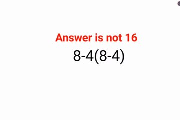 8-4(8-4) The answer is not 16. 99% failed! Can you do it? #math #logicalstation #mathproblem #math