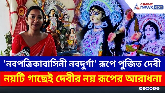 নবপত্রিকা, নয়টি গাছেই দেবীর নয় রূপের আরাধনা, ধূপগুড়িতে দেববাড়িতে দুর্গাপুজো